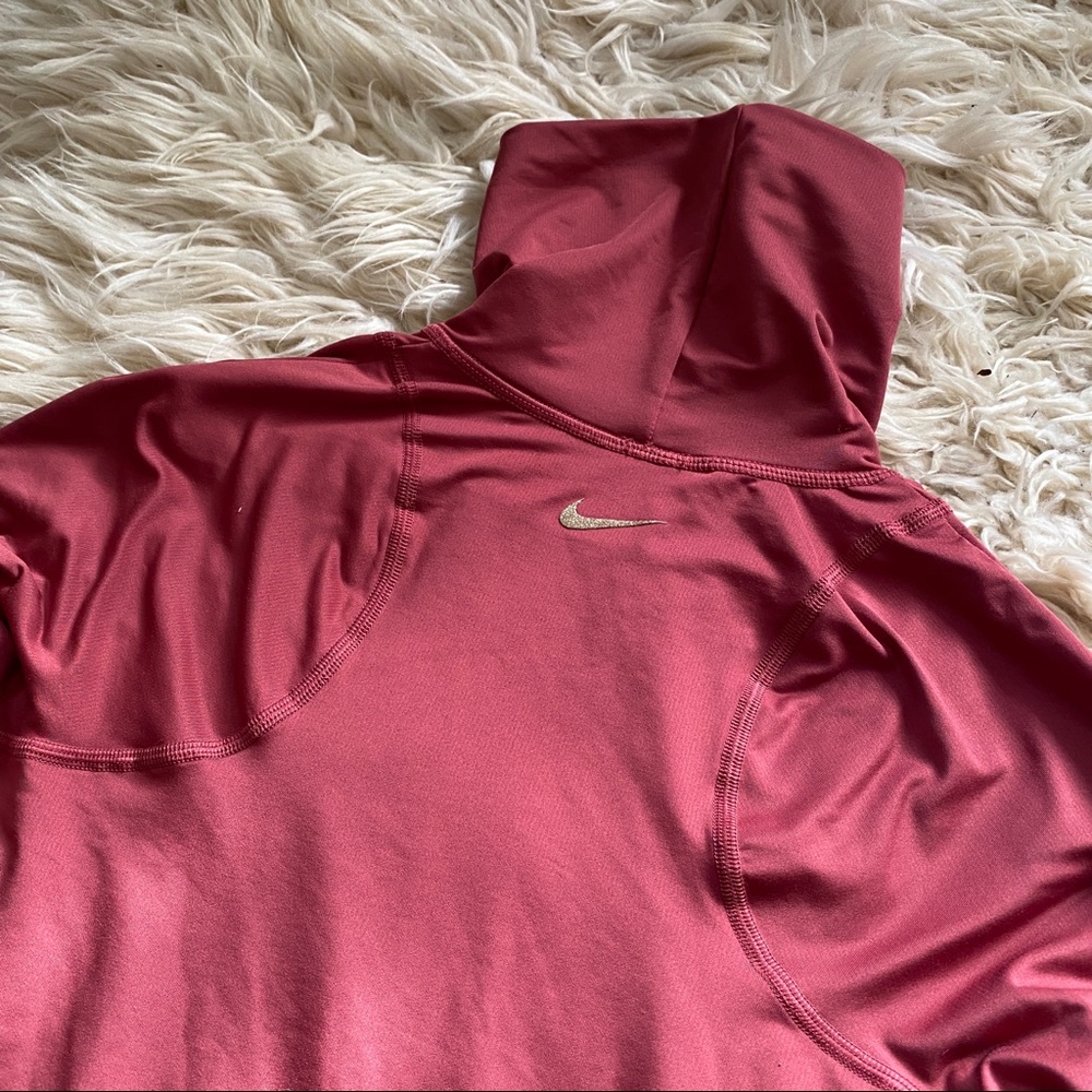 Nike Pro Dri Fit Raspberry Long Sleeve Turtle Neck - Picture 5 of 8